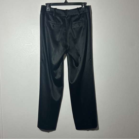 Ann Taylor Black Flat Front Dress Pants Size 4P Officecore - Picture 4 of 7